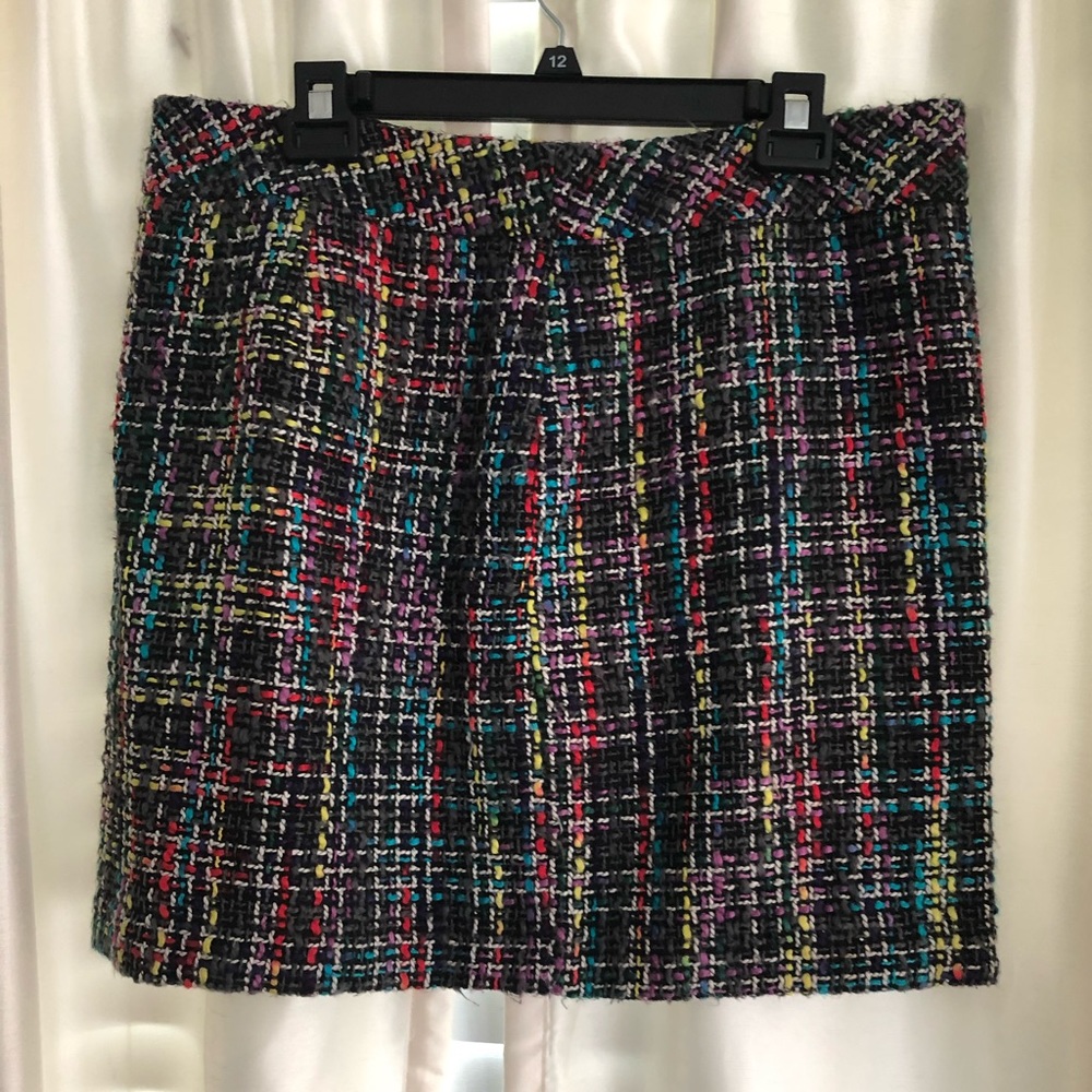 Ann Taylor Loft Lined Multicolored Mini Skirt